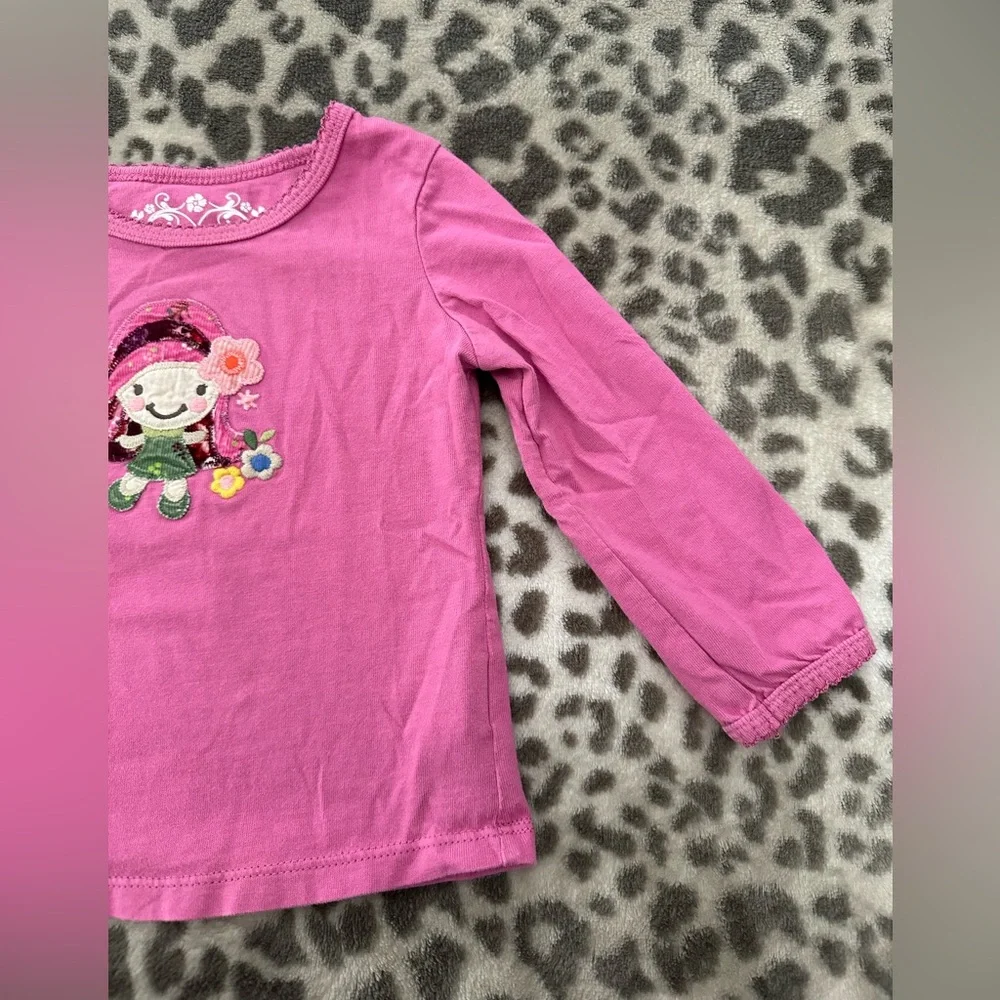 The Children’s Place Embroidered Patch Long Sleeve T-shirt in Pink Size 18 Mos